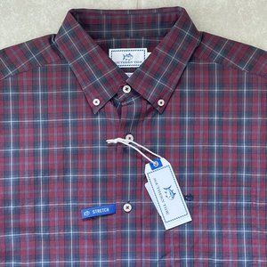 NWT Southern Tide Skipjack Heather Chianti Plaid Sport Shirt NEW